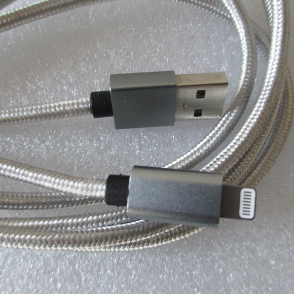 BUNDLE OF 3 BRAIDED CABLES USB > LIGHTNING - Picture 3 of 11